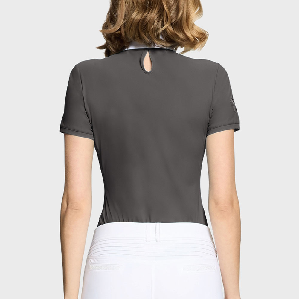 Chemisier de concours Lea Crystal Leaf Ferna Gris