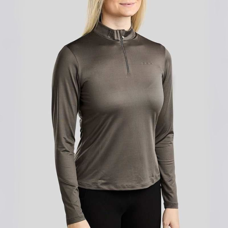 Haut d’entraînement MoMegan Polo Long Sleeve Gris