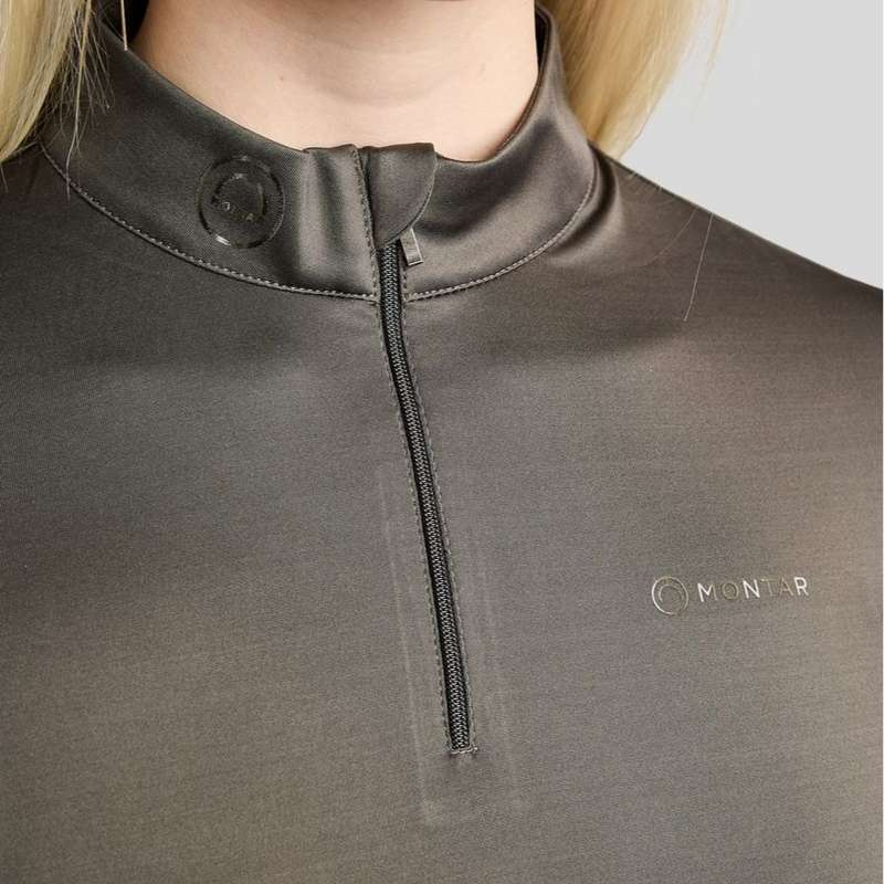 Haut d’entraînement MoMegan Polo Long Sleeve Gris