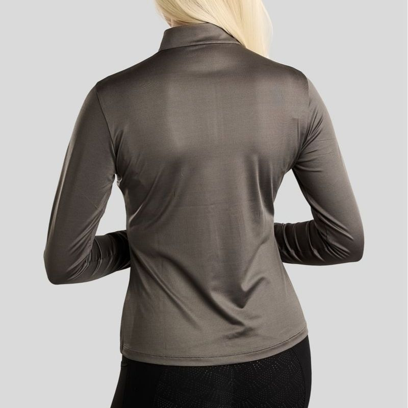 Haut d’entraînement MoMegan Polo Long Sleeve Gris
