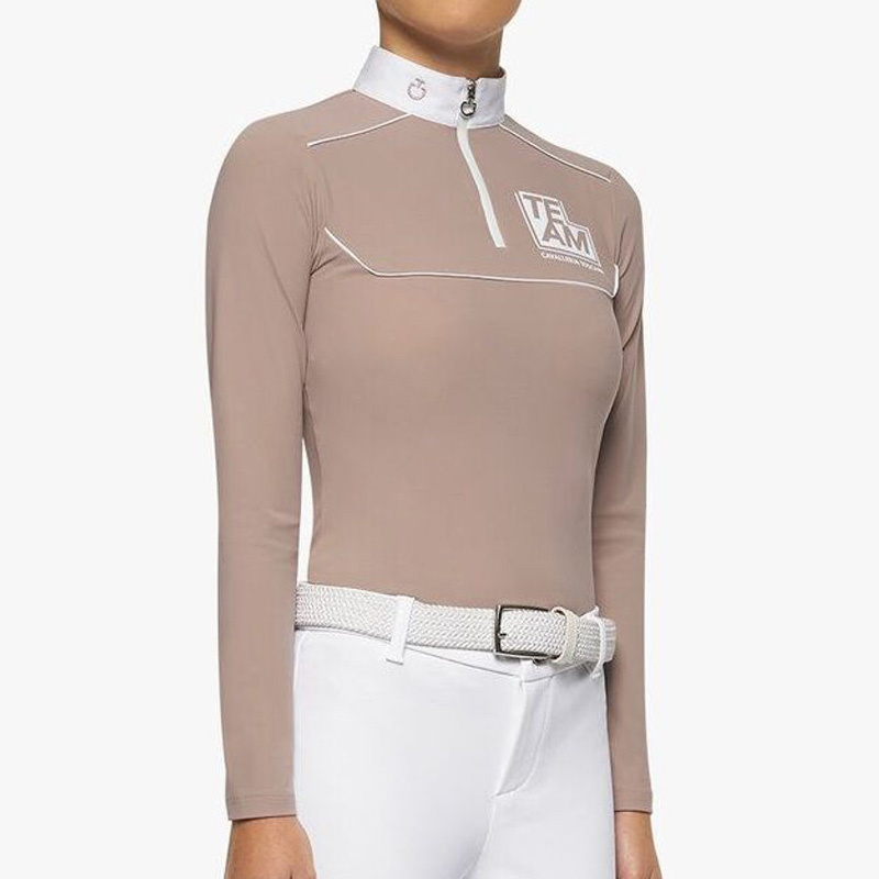 Maillot de compétition Junior Team Daytona Jersey Zip Polo Beige