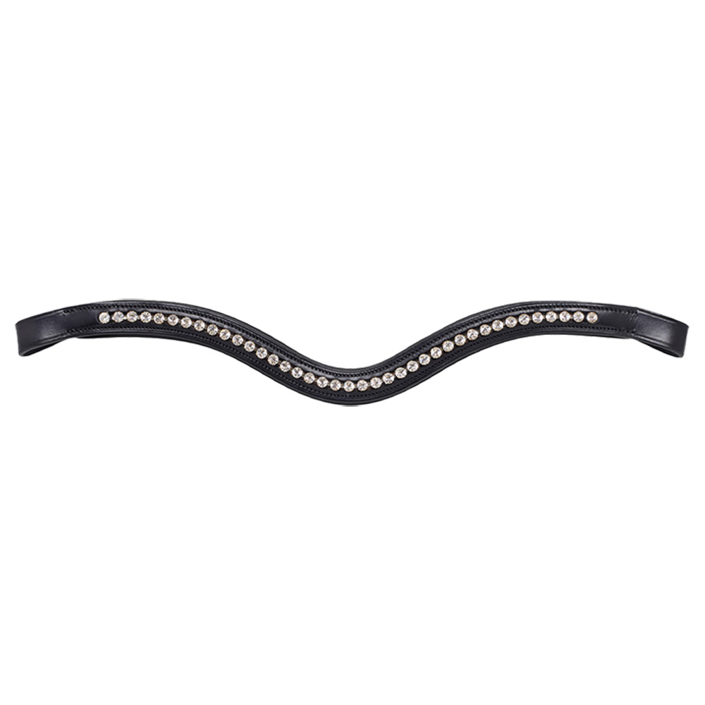 Frontaux en strass en forme de U noir