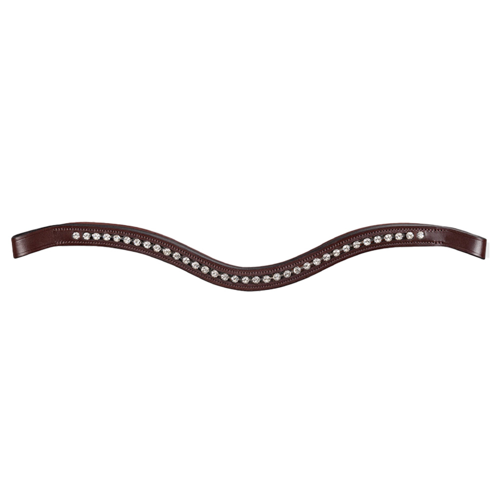 Frontaux en strass en forme de U brun