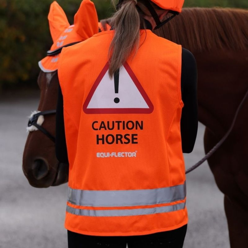 Gilet réfléchissant Caution Horse Orange