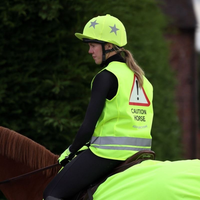 Gilet réfléchissant Caution Horse Jaune