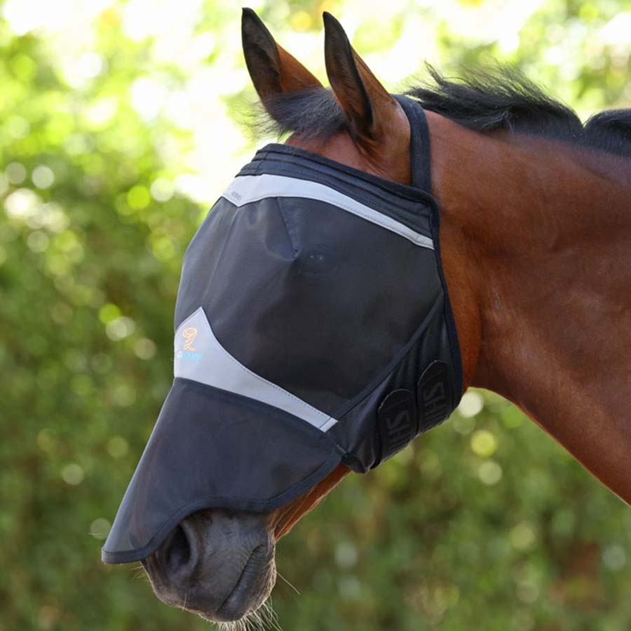Masque anti-mouches Fine Mesh without Ears with Nose Noir