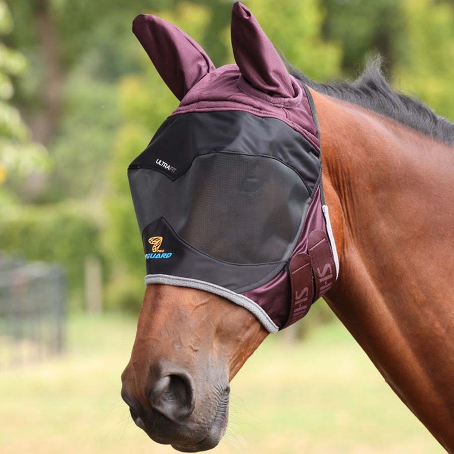 Masque anti-mouches Deluxe with Ears Bordeaux