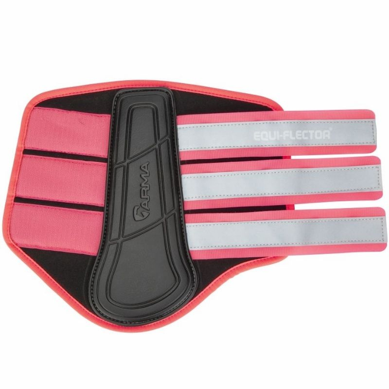 Guêtres réfléchissantes Equi-Flector Noir/Rose