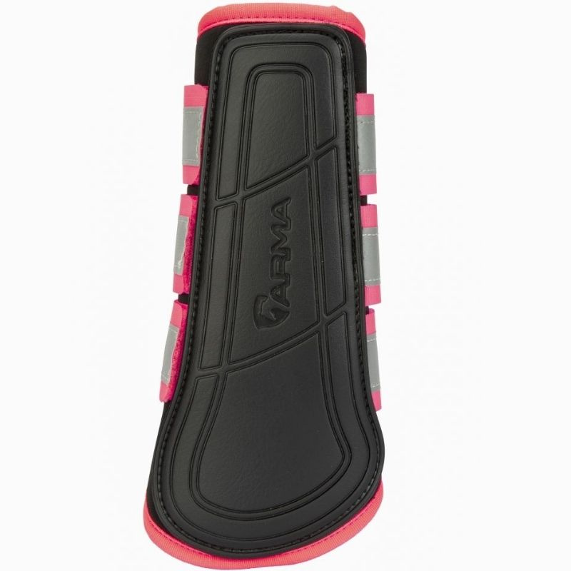 Guêtres réfléchissantes Equi-Flector Noir/Rose