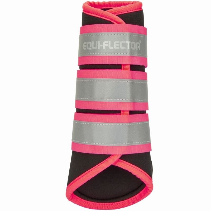 Guêtres réfléchissantes Equi-Flector Noir/Rose
