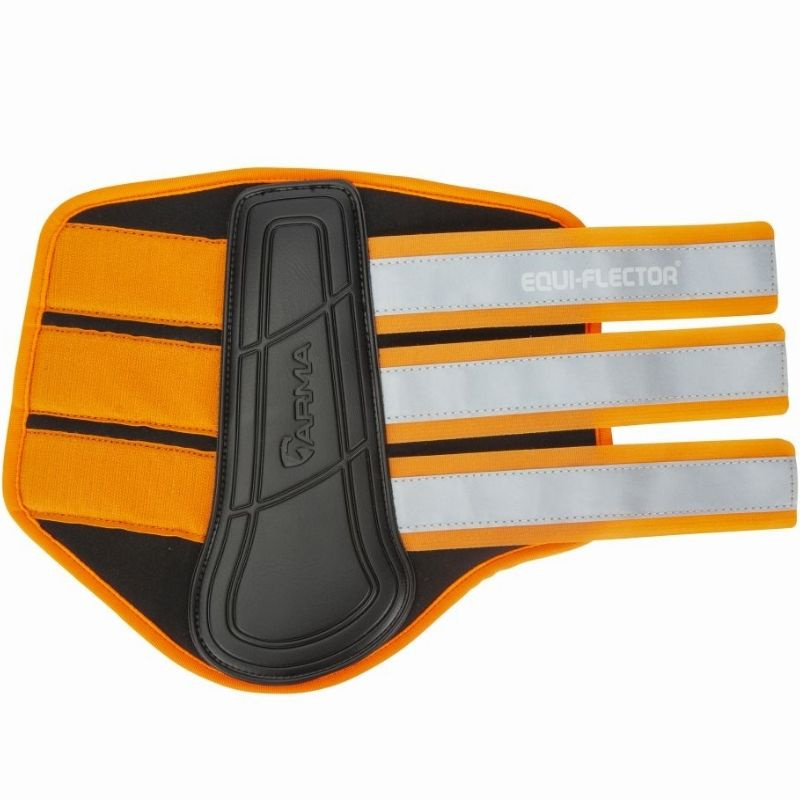 Guêtres réfléchissantes Equi-Flector Noir/Orange