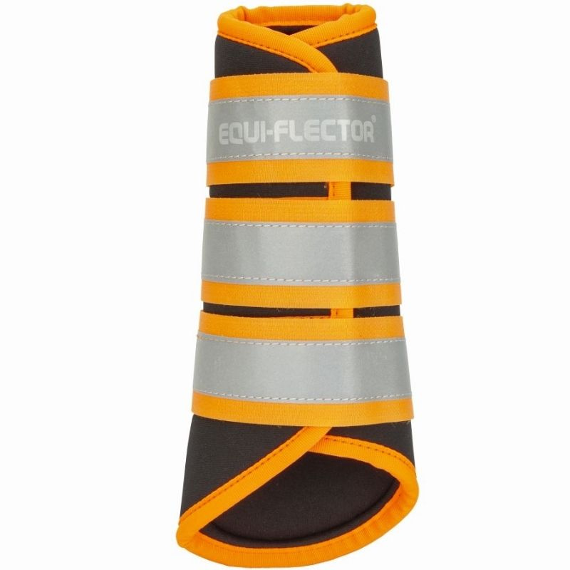 Guêtres réfléchissantes Equi-Flector Noir/Orange