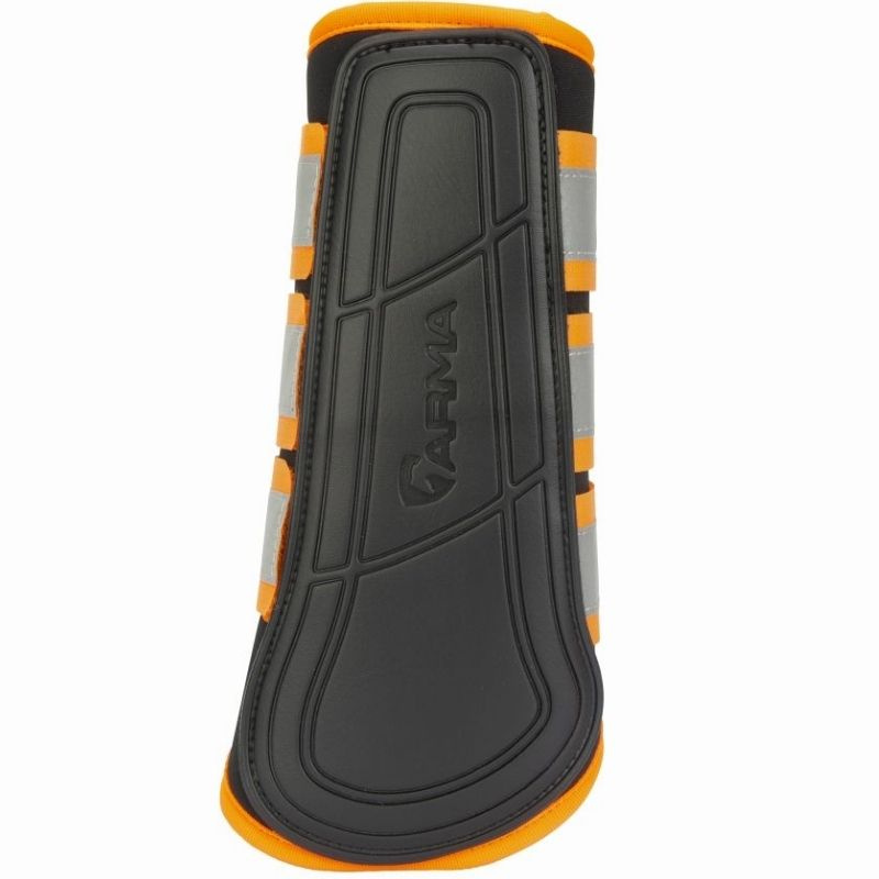 Guêtres réfléchissantes Equi-Flector Noir/Orange