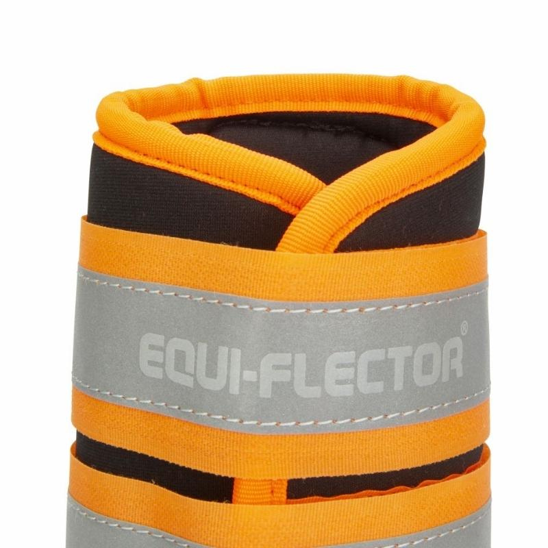 Guêtres réfléchissantes Equi-Flector Noir/Orange
