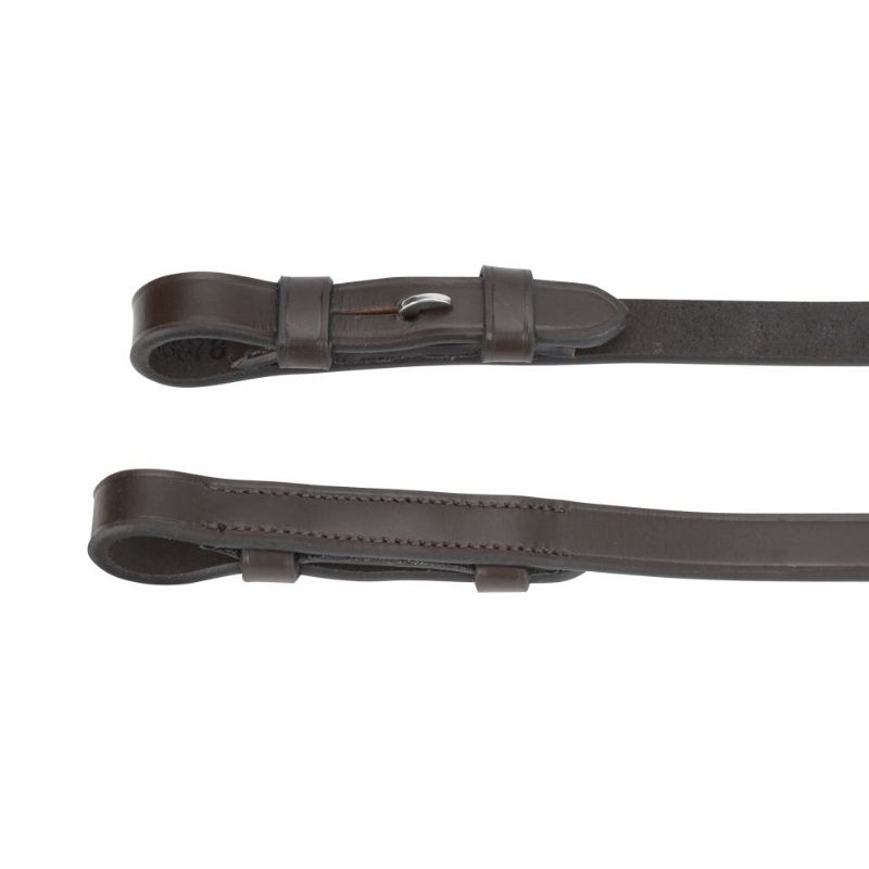 Rênes en caoutchouc Gara Soft Grip Marron