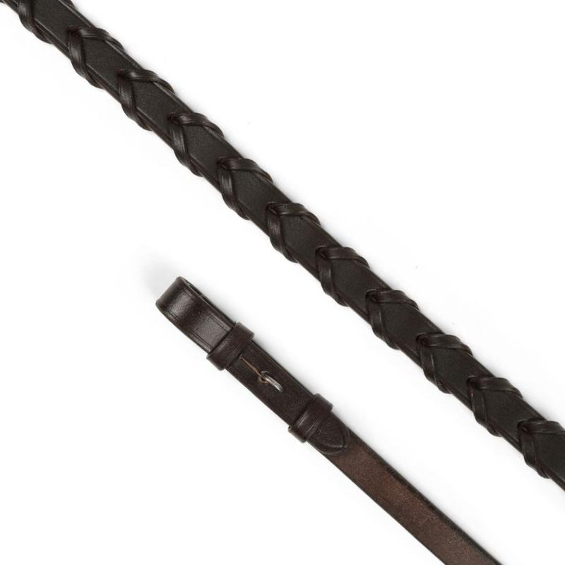 Rênes en Cuir Tressé Gara Marron Full