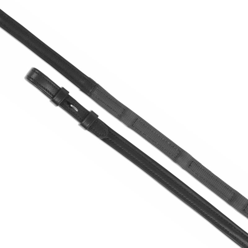 Rênes en caoutchouc/cuir Gara Dressage Noir