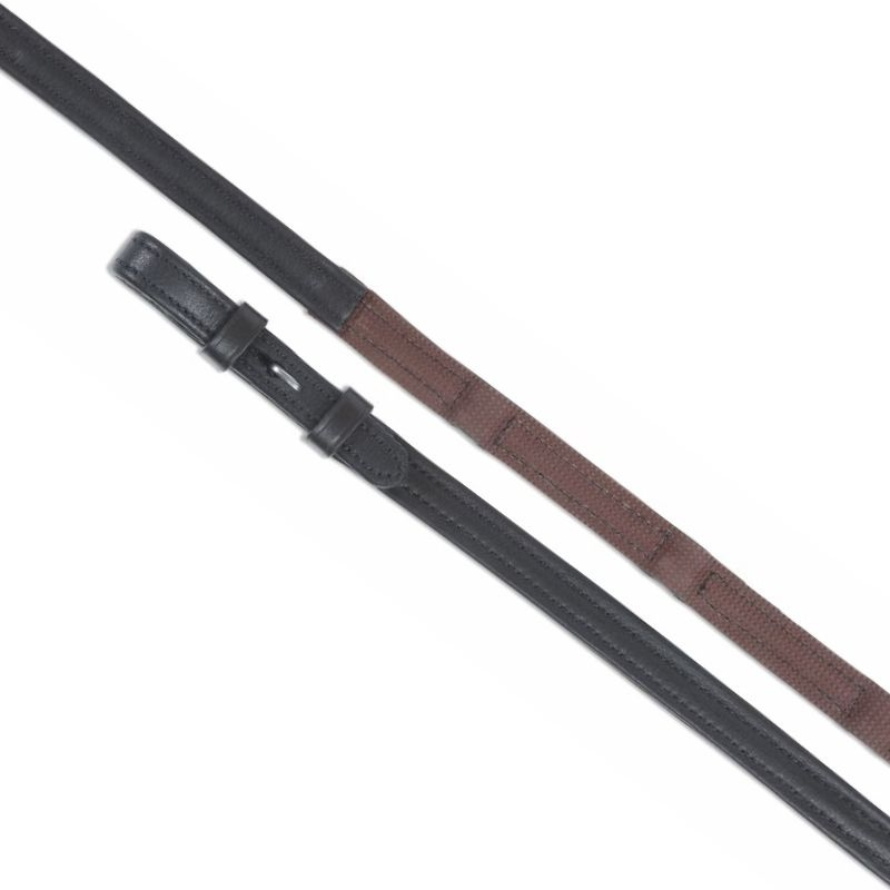 Rênes en caoutchouc/cuir Gara Dressage Marron