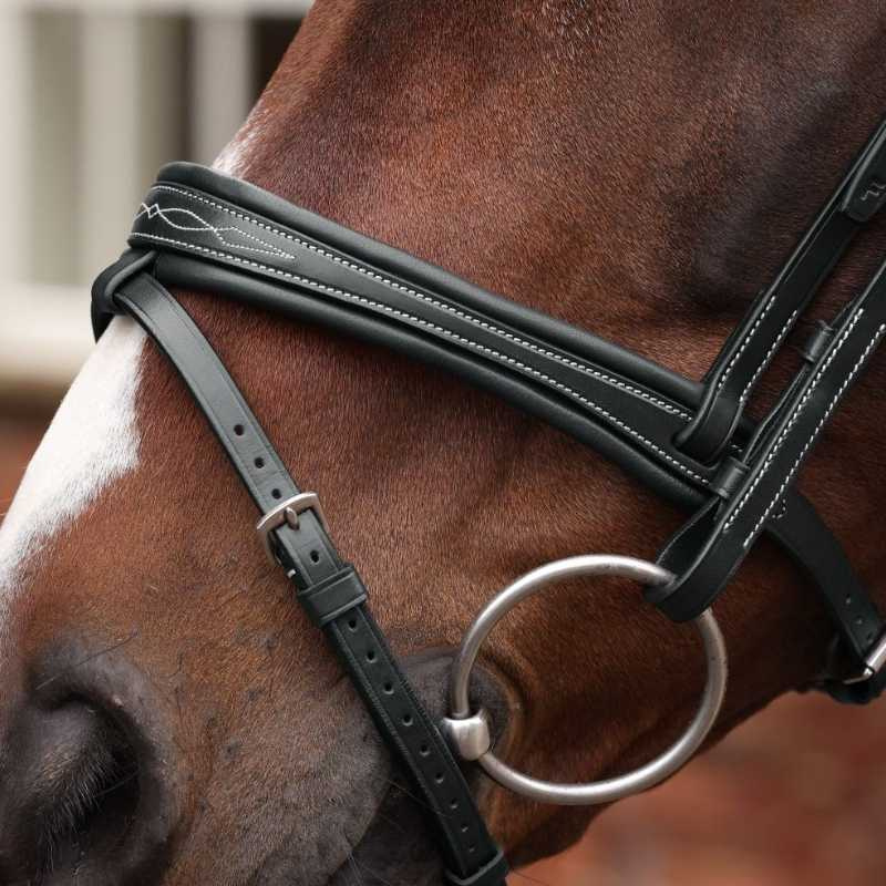 Bridon Muserolle Rembourrée LUSSO Opus 180M Noir
