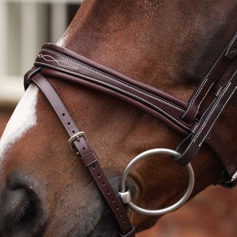 Bridon Muserolle Rembourrée LUSSO Opus 180M Marron