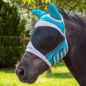 Masque anti-mouches en Mesh Fine Mesh avec Oreilles Teal/Gris Masque anti-mouches en Mesh Fine Mesh avec Oreilles Teal/Gris