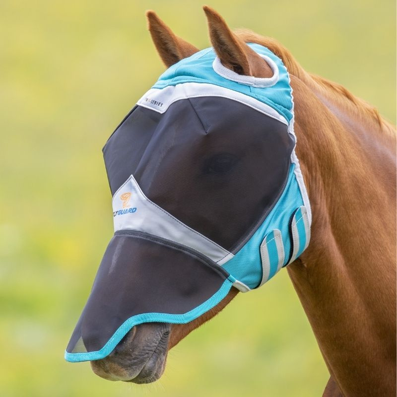 Masque anti-mouches sans Oreilles avec Nez Fine Mesh Teal