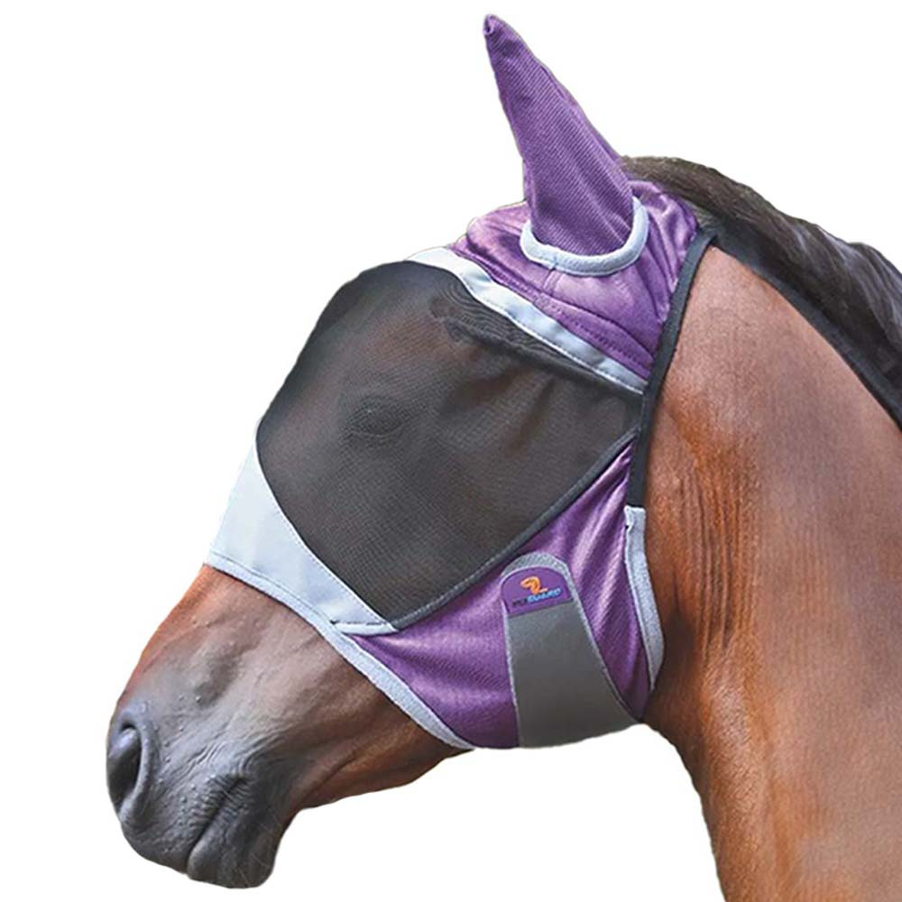 Masque Anti-Mouches Deluxe avec Oreilles Violet