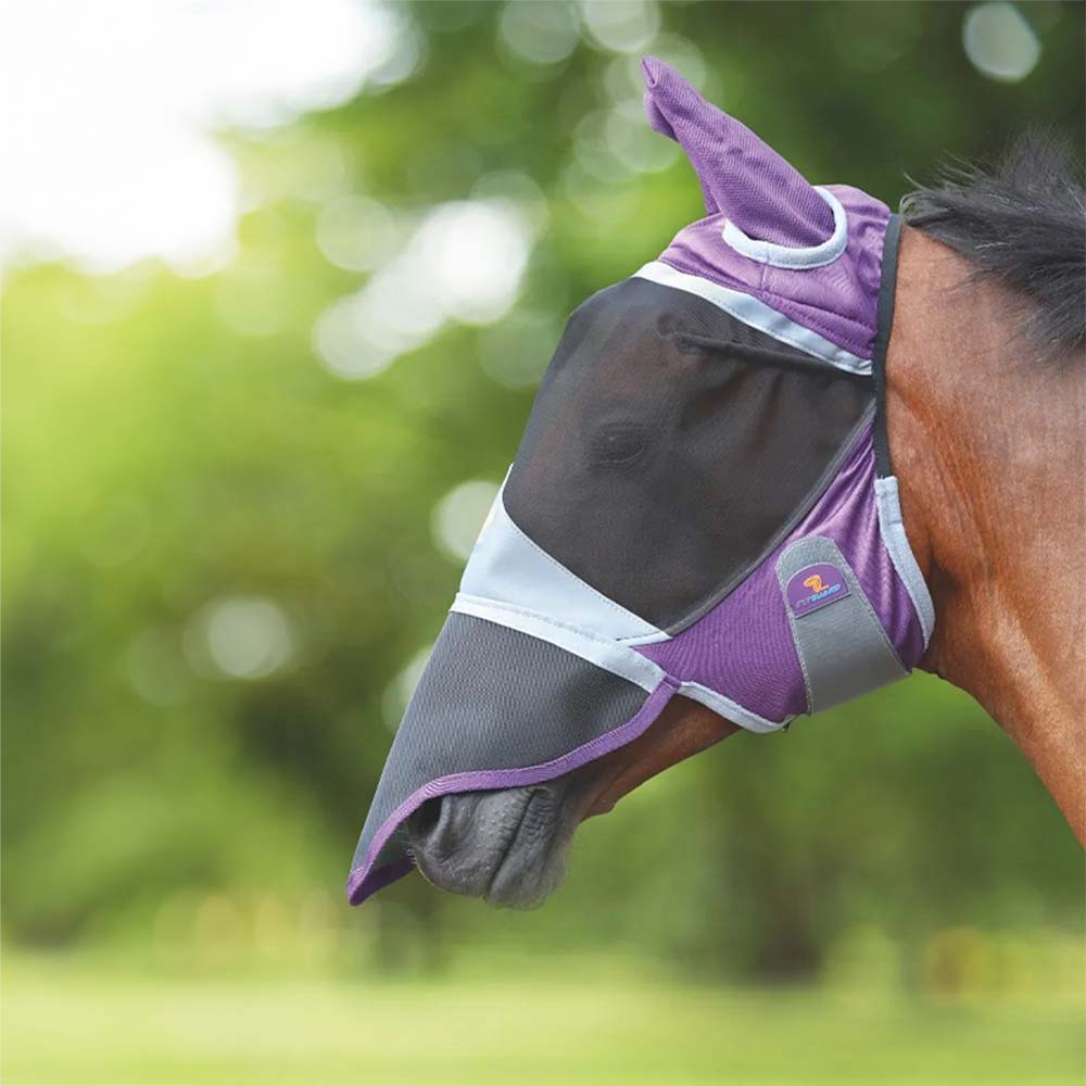 Masque anti-mouches Deluxe avec Oreilles & Nez Violet