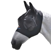 Masque Anti-Mouches Stretch avec Oreilles Noir Masque Anti-Mouches Stretch avec Oreilles Noir