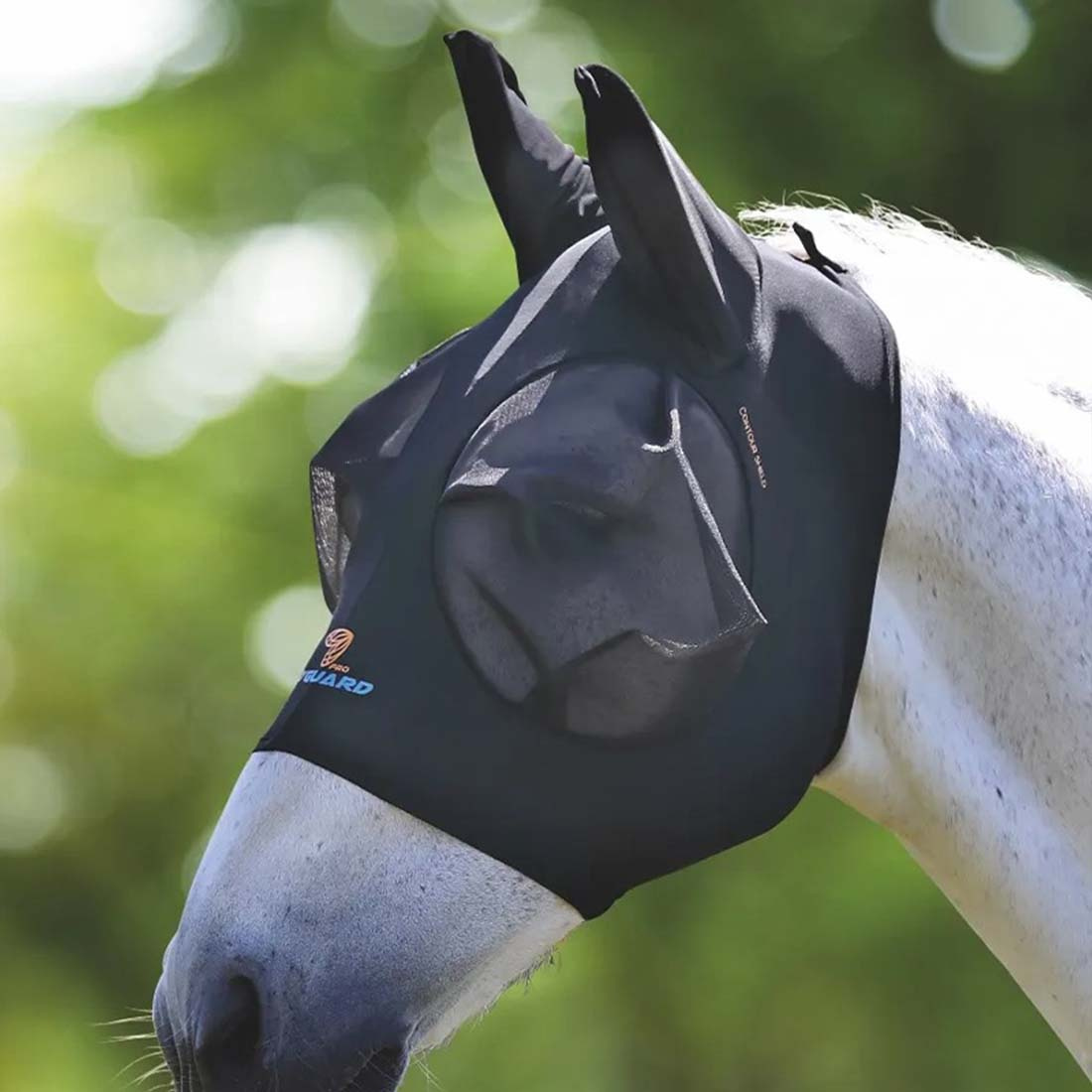Masque Anti-Mouches Stretch avec Oreilles Noir 