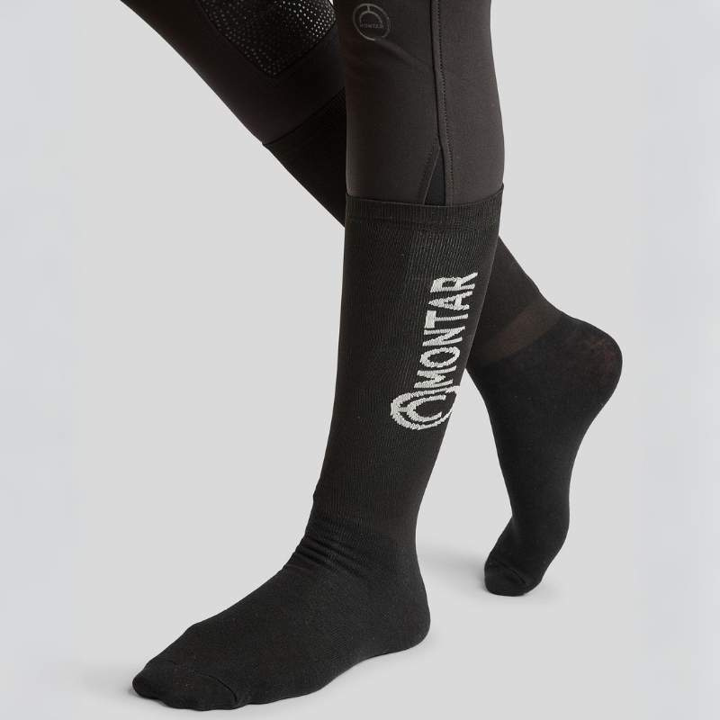 Chaussettes d'équitation Nylon 3-pack Noir