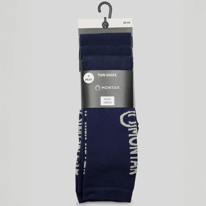 Chaussettes d'équitation Nylon 3-pack Bleu Marine