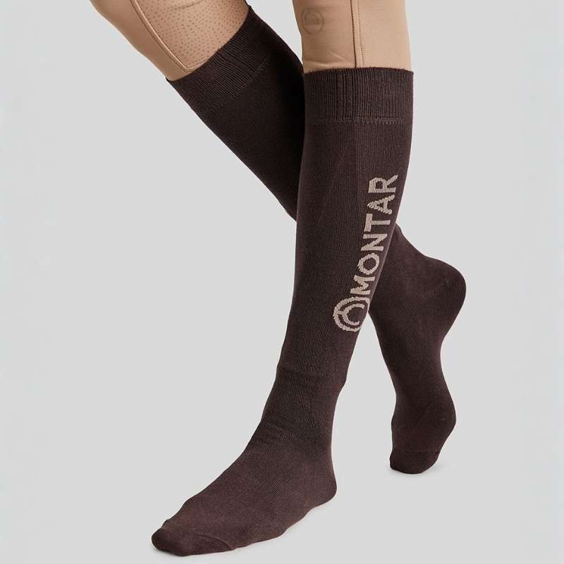 Chaussettes d'équitation Bamboo Marron
