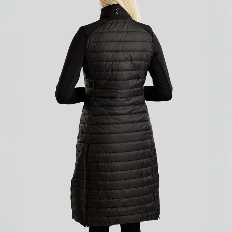 Manteaux d'équitation Emma Long Softshell Hybrid Noir