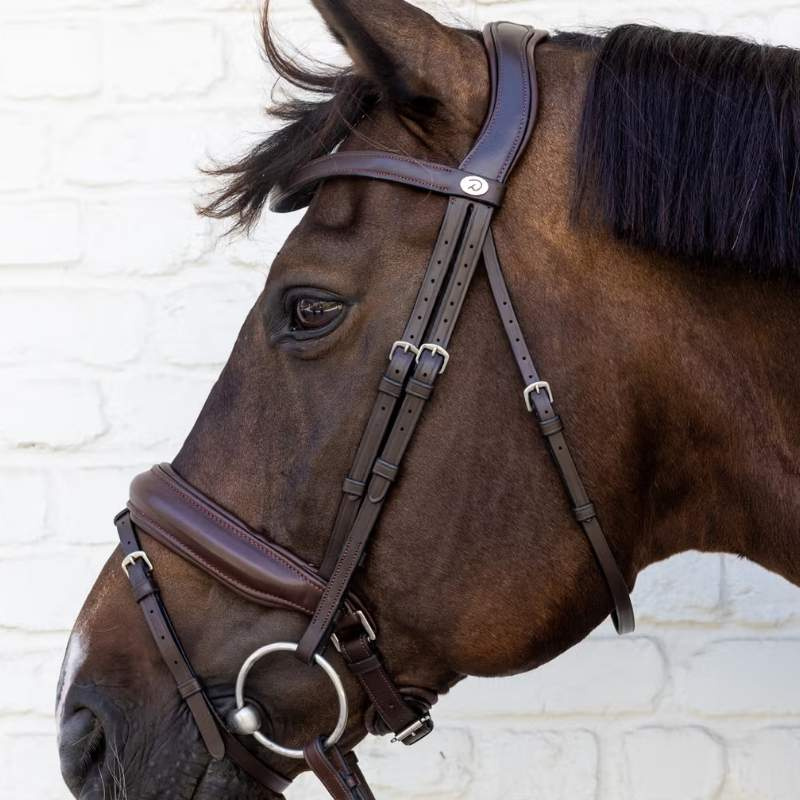 Bridon de dressage Medium Muserolle Soft Collection Marron