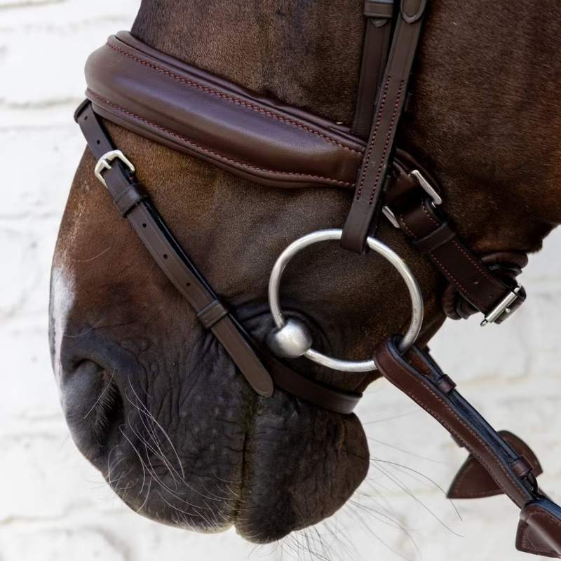 Bridon de dressage Medium Muserolle Soft Collection Marron