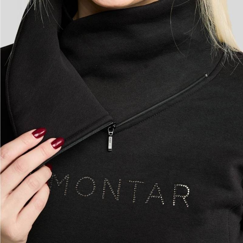 Sweatshirt MoNaja Gun Metal Crystals Noir