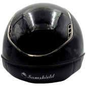Casque d'équitation Miss Shield 2.0 Glossy Black Chrome Swarovski Crystals Noir Casque d'équitation Miss Shield 2.0 Glossy Black Chrome Swarovski Crystals Noir