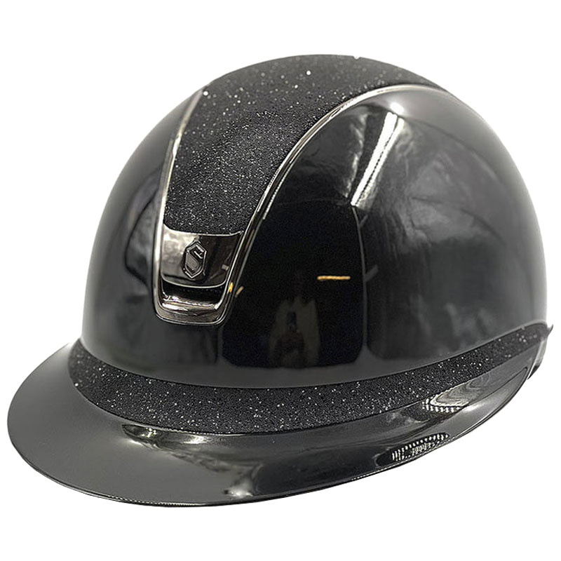 Casque d'équitation Miss Shield 2.0 Glossy Crystal Fabric Noir
