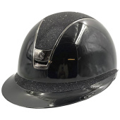 Casque d'équitation Miss Shield 2.0 Glossy Crystal Fabric Noir Casque d'équitation Miss Shield 2.0 Glossy Crystal Fabric Noir