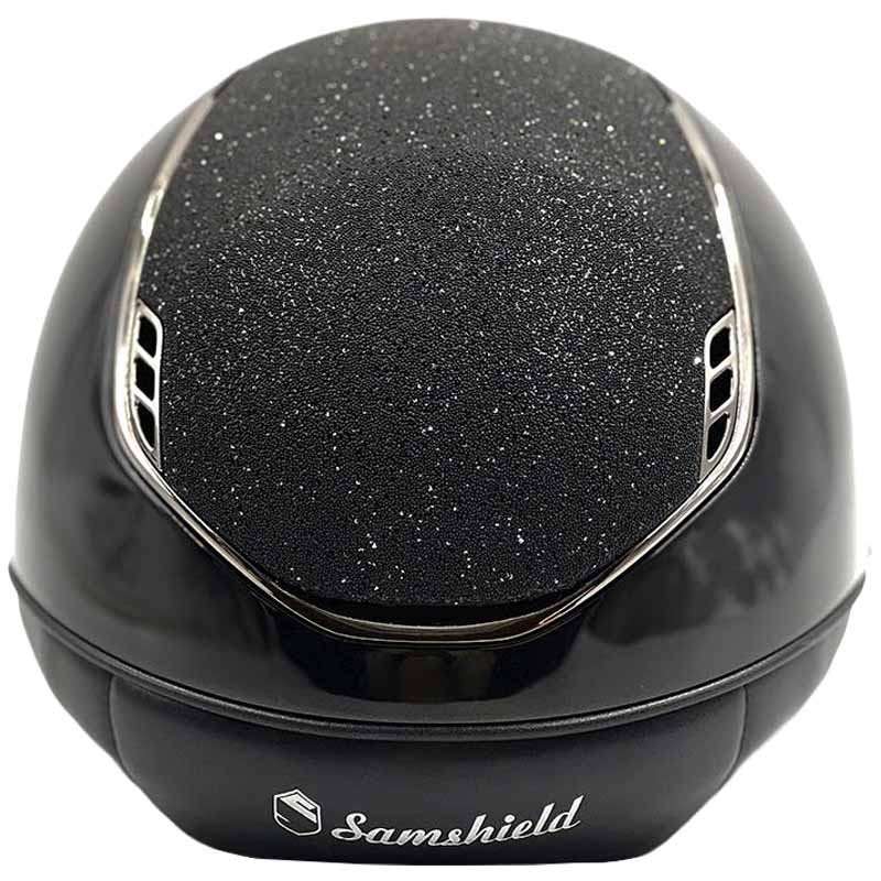 Casque d'équitation Miss Shield 2.0 Glossy Crystal Fabric Noir