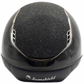 Casque d'équitation Miss Shield 2.0 Glossy Crystal Fabric Noir Casque d'équitation Miss Shield 2.0 Glossy Crystal Fabric Noir