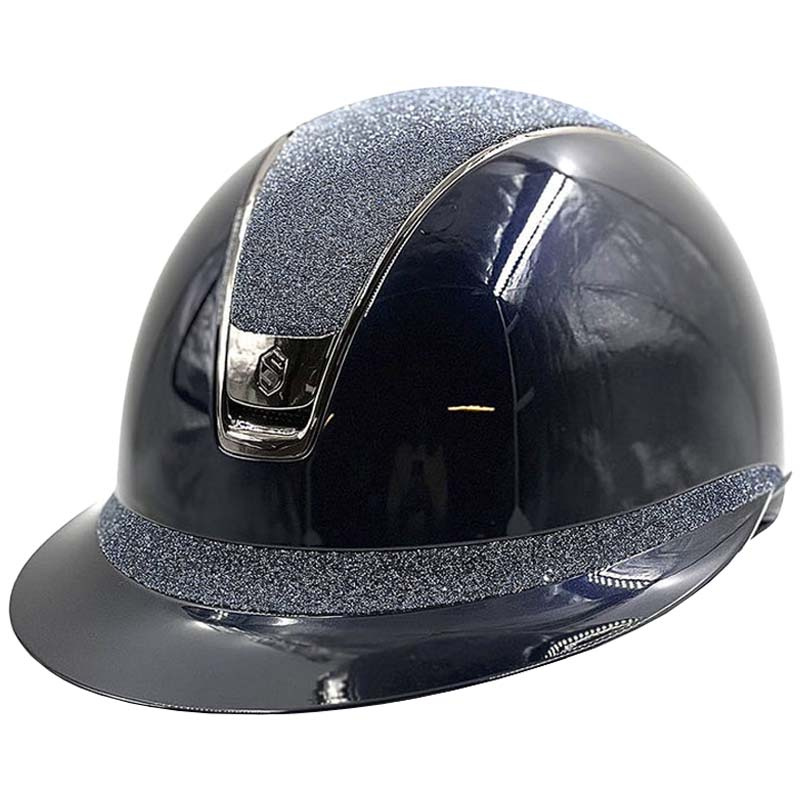 Casque d'équitation Miss Shield 2.0 Glossy Crystal Fabric Bleu Marine