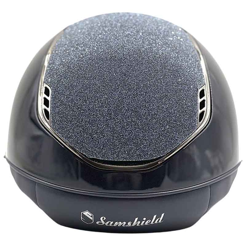 Casque d'équitation Miss Shield 2.0 Glossy Crystal Fabric Bleu Marine