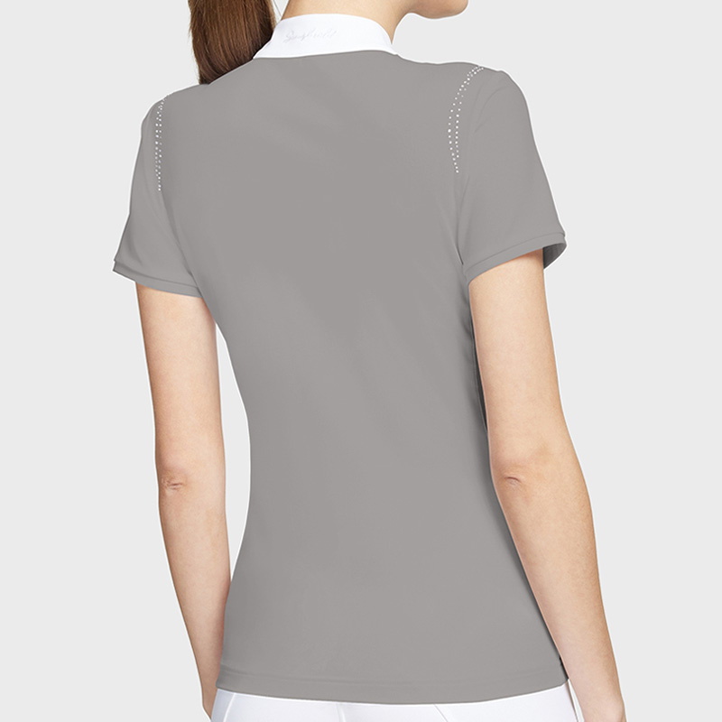 Chemise de compétition Leia Crystal SS Gris clair