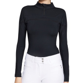 T-shirt fonctionnel Amber 1/2 Zip Noir T-shirt fonctionnel Amber 1/2 Zip Noir