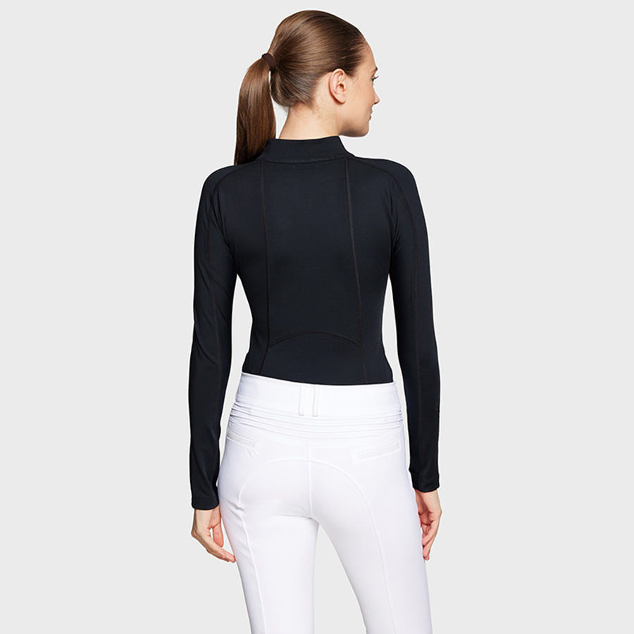 T-shirt fonctionnel Amber 1/2 Zip Noir