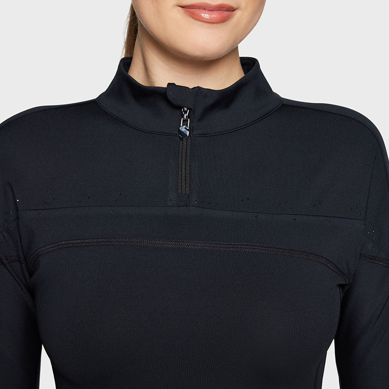 T-shirt fonctionnel Amber 1/2 Zip Noir