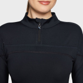 T-shirt fonctionnel Amber 1/2 Zip Noir T-shirt fonctionnel Amber 1/2 Zip Noir