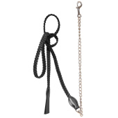 Longe en cuir avec chaîne Plaited Working Collection Noir Longe en cuir avec chaîne Plaited Working Collection Noir